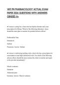 VATI PN PHARMACOLOGY ACTUAL EXAM PAPER 2026 QUESTIONS WITH ANSWERS GRADED A&plus;