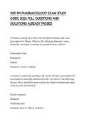 VATI PN PHARMACOLOGY EXAM STUDY GUIDE 2026 FULL QUESTIONS AND SOLUTIONS ALREADY PASSED