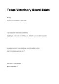 Texas Veterinary Board Exam &vert; Practice Questions & Study Guide