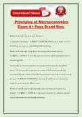 Principles of Microeconomics Exam A&plus; Pass Brand New
