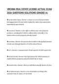 VIRGINIA REAL ESTATE LICENSE ACTUAL EXAM 2026 QUESTIONS SOLUTIONS GRADED A&plus;