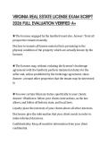 VIRGINIA REAL ESTATE LICENSE EXAM SCRIPT 2026 FULL EVALUATION VERIFIED A&plus;