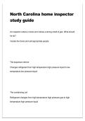 North Carolina Home Inspector Study Guide Practice Questions Test Bank Detailed Explanations and Exam Preparation 2025&sol; 2026