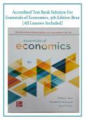 Accredited Test Bank Solution For Essentials of Economics&comma; 5th Edition Brue &lbrack;All Lessons Included&rsqb; 