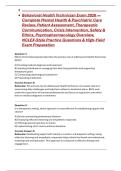 Behavioral Health Technician Exam 2026 &mdash; Complete Mental Health & Psychiatric Care Review&comma; Patient Assessment&comma; Therapeutic Communication&comma; Crisis Intervention&comma; Safety & Ethics&comma; Psychopharmacology Overview&comma; NCLEX-Style Practice Questions & High-Yield Exam P