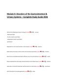 Module 8&colon; Disorders of the Gastrointestinal & Urinary Systems &ndash; Complete Study Guide 2026