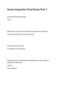 Home Inspection Final Exam Study Guide Practice Questions Test Bank and Detailed Solutions 2025&sol; 2026