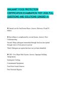 WALMART FOOD PROTECTION CERTIFICATION EXAMINATION TEST 2026 FULL QUESTIONS AND SOLUTIONS GRADED A&plus;
