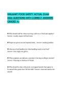WALMART FOOD SAFETY ACTUAL EXAM 2026 QUESTIONS WITH CORRECT ANSWERS GRADED A&plus;
