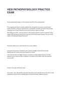 HESI Pathophysiology Practice Exam Study Guide Test Bank and Detailed Solutions 2025&sol; 2026