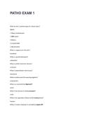 Patho Exam 1 Study Guide Practice Questions Test Bank and Detailed Solutions 2025&sol; 2026