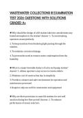 WASTEWATER COLLECTIONS III EXAMINATION TEST 2026 QUESTIONS WITH SOLUTIONS GRADED A&plus;
