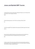 Jones and Bartlett EMT Course Study Guide Practice Questions Test Bank and Detailed Solutions 2025&sol; 2026