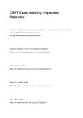 CSST Exam Building Inspection Asbestos Study Guide Practice Questions Test Bank and Detailed Solutions 2025&sol; 2026