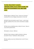 WATER TREATMENT GRADE 1 CERTIFICATION EVALUATION EXAMS AND PRACTICE QUESTIONS FULL SOLUTION 2026