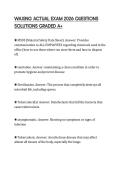 WAXING ACTUAL EXAM 2026 QUESTIONS SOLUTIONS GRADED A&plus;