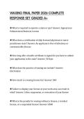 WAXING FINAL PAPER 2026 COMPLETE RESPONSE SET GRADED A&plus;