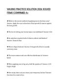 WAXING PRACTICE SOLUTION 2026 SOLVED ITEMS CONFIRMED A&plus;