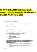 RN ATI FUNDAMENTALS Exam Study  Guide &ndash; Practice Questions with Answers&period;  GRADED A&plus;&period; Updated 2026 