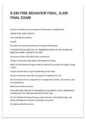 S-290 Fire Behavior Final and S-290 Final Exam Study Guide Practice Questions Test Bank and Detailed Solutions 2025&sol; 2026
