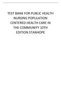 TEST BANK - Community and Public Health Nursing&colon; Evidence for Practice 4th Edition by DeMarco & Walsh&comma; All 25 Chapters Covered&comma; Verified Latest Edition