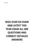 WGU D169 OA EXAM A&B LATEST THIS YEAR EXAM ALL 400 QUESTIONS AND CORRECT DETAILED ANSWERS&period;pdf