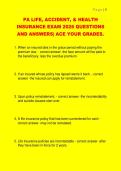 PA LIFE&comma; ACCIDENT&comma; & HEALTH  INSURANCE EXAM 2026 QUESTIONS  AND ANSWERS&vert; ACE YOUR GRADES&period; 