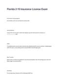 Florida 2-15 Insurance License Exam Study Guide Practice Questions Test Bank and Detailed Solutions 2025&sol; 2026