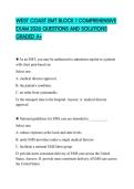 WEST COAST EMT BLOCK 1 COMPREHENSIVE EXAM 2026 QUESTIONS AND SOLUTIONS GRADED A&plus;