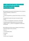 WEST COAST EMT BLOCK 1 EXAM REVIEW 2026 QUESTIONS AND ANSWERS GUARANTEED TO PASS