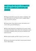 WEST COAST EMT BLOCK 1 EXAMINATION TEST 2026 COMPLETE QUESTIONS AND ANSWERS