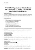 WGU C715 Organizational Behavior Exam and Practice Test &ndash; Complete 220 Questions with Verified Detailed Answers&period;pdf
