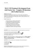 WGU C235 Training & Development Exam with Practice Test &ndash; Complete 250 Questions with Verified Answers&period;pdf