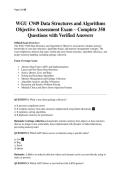 WGU C949 Data Structures and Algorithms Objective Assessment Exam &ndash; Complete 350 Questions with Verified Answers&period;pdf