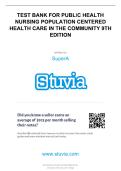 TEST BANK PUBLIC HEALTH NURSING&colon; POPULATION-CENTERED HEALTH CARE IN THE COMMUNITY&comma; 10TH EDITION BY STANHOPE