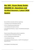 Nur 600 - Exam Study Guide&colon;  GRADED A&plus;&period; Questions and  Verified Answers&period; Latest 2026  Update