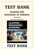 Exam &lpar;elaborations&rpar; TEST BANK LEADING AND MANAGING IN NURSING 7TH EDITION YODER-WISE