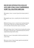 ERSC181 B001 INTRODUCTION GEOLOGY APUS WEEK 8 FINAL EXAM COMPREHENSIVE SCRIPT FULL SOLUTION GUIDE 2026