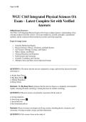 WGU C165 Integrated Physical Sciences OA Exam &ndash; Latest Complete Set with Verified Answers&period;pdf