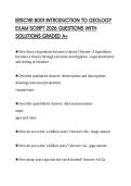 ERSC181 B001 INTRODUCTION TO GEOLOGY EXAM SCRIPT 2026 QUESTIONS WITH SOLUTIONS GRADED A&plus;