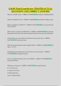 GMAW Final Exam Review UPDATED ACTUAL  QUESTIONS AND CORRECT ANSWERS