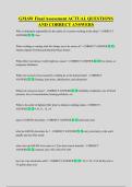 GMAW Final Assessment ACTUAL QUESTIONS  AND CORRECT ANSWERS
