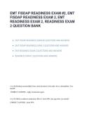 EMT FISDAP Readiness Exam 2&comma; EMT Readiness Exam 2&comma; Readiness Exam 2 Question Bank Study Guide Practice Questions Test Bank and Detailed Solutions 2025&sol; 2026