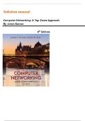 Solutions Manual for Computer Networking&colon; A Top-Down Approach &ndash; 8th Edition &lpar;James F&period; Kurose & Keith W&period; Ross&rpar; &vert; Computer Networking  Solutions 2025&sol;2026