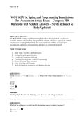WGU D278 Scripting and Programming Foundations Pre-Assessment Actual Exam &ndash; Complete 350 Questions with Verified Answers &ndash; Newly Released & Fully Updated&period;pdf
