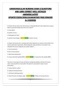 CARDIAC VASCULAR NURSING EXAM 2026 &vert;QUESTIONS AND 100&percnt; CORRECT WELL DETAILED ANSWERS&vert;LATEST UPDATE&excl;&excl;&excl;&excl;2025&sol;2026&vert;GUARANTEED PASS&vert;GRADED A&plus;&vert;VERIFIED