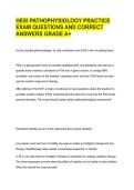 HESI Pathophysiology Practice Exam Questions and Correct Answers Grade A Study Guide Test Bank and Detailed Solutions 2025&sol; 2026