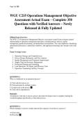 WGU C215 Operations Management Objective Assessment Actual Exam &ndash; Complete 350 Questions with Verified Answers &ndash; Newly Released & Fully Updated&period;pdf
