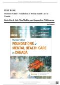 Test Bank - Morrison-Valfre&rsquo;s Foundations of Mental Health Care in Canada&comma; 1st Edition &lpar;Boris Bard-2022&rpar;&comma; Newest Edition