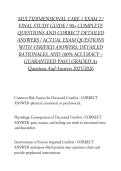 MULTIDIMENSIONAL CARE 1 EXAM 2 &sol; FINAL STUDY GUIDE &sol; 90&plus; COMPLETE QUESTIONS AND CORRECT DETAILED ANSWERS &sol; ACTUAL EXAM QUESTIONS WITH VERIFIED ANSWERS&comma; DETAILED RATIONALES&comma; AND 100&percnt; ACCURACY &ndash; GUARANTEED PASS &vert; GRADED A&plus; Questions And Answers 2025&sol;2026
